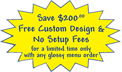 save $200 free custom design & no set up fees