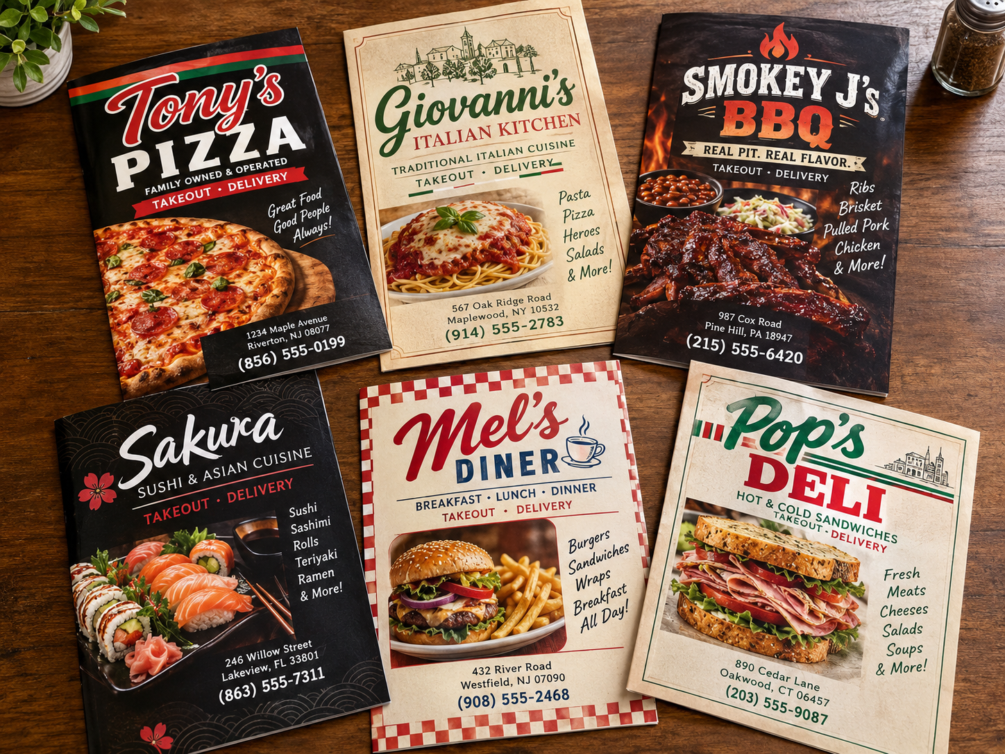 Takeout Menus sample 1