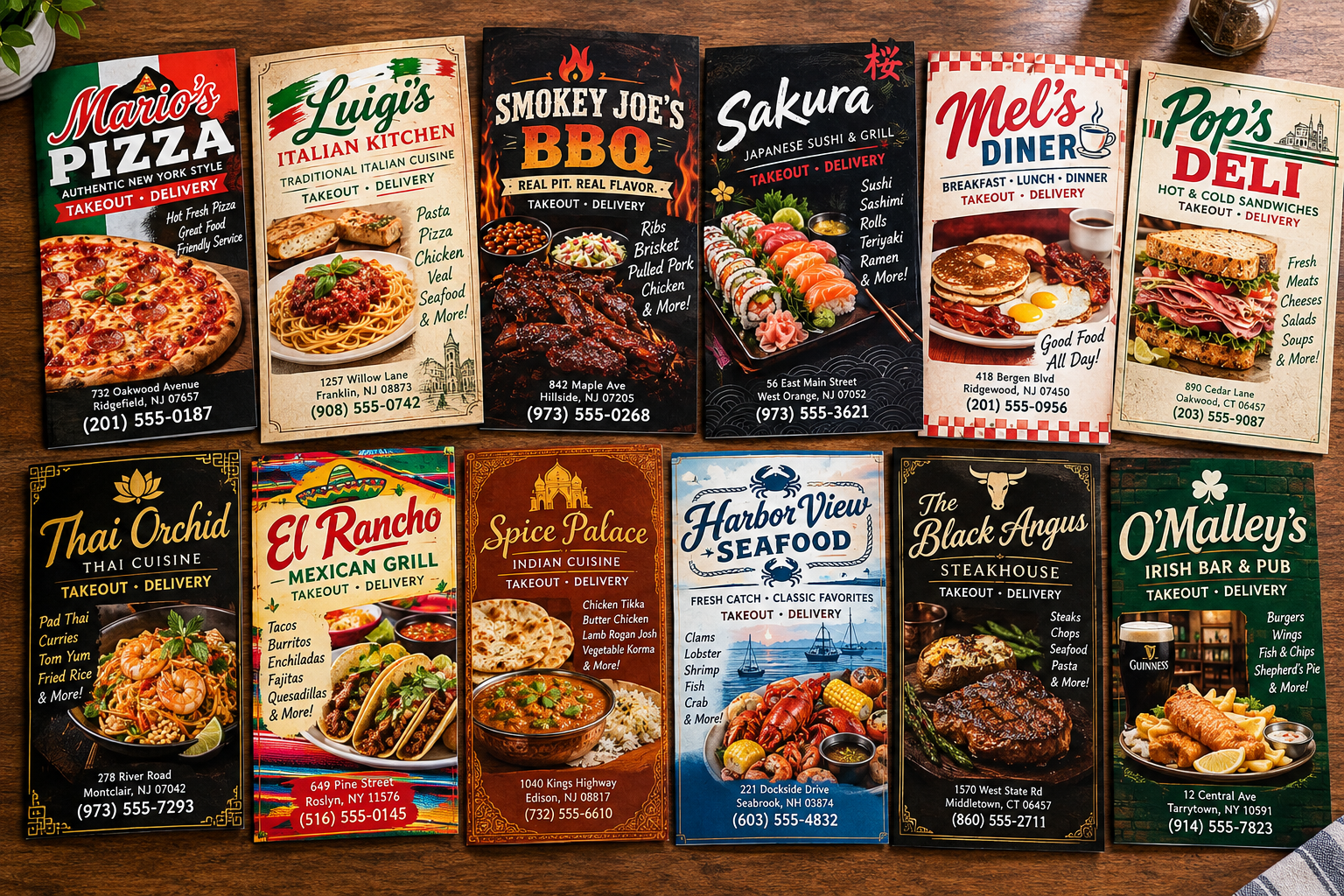 Takeout Menus sample 2